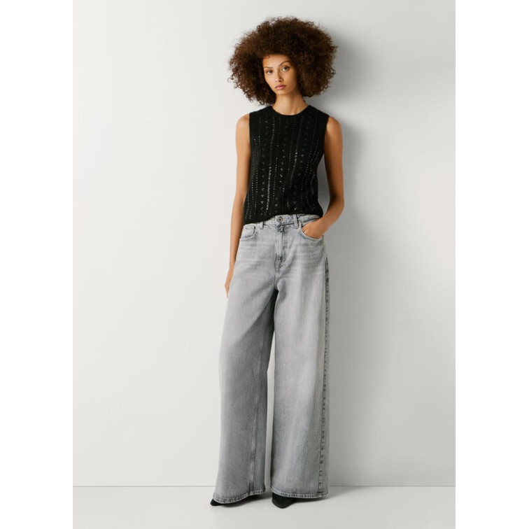 jeans femme  pepe jeans wide leg jeans uhw jaimy