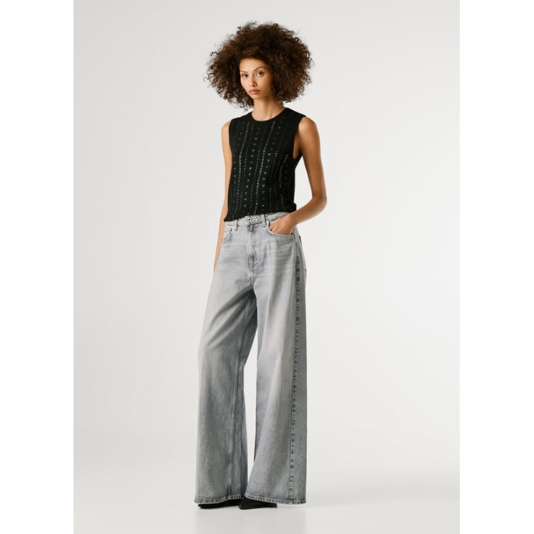 jeans femme  pepe jeans wide leg jeans uhw jaimy