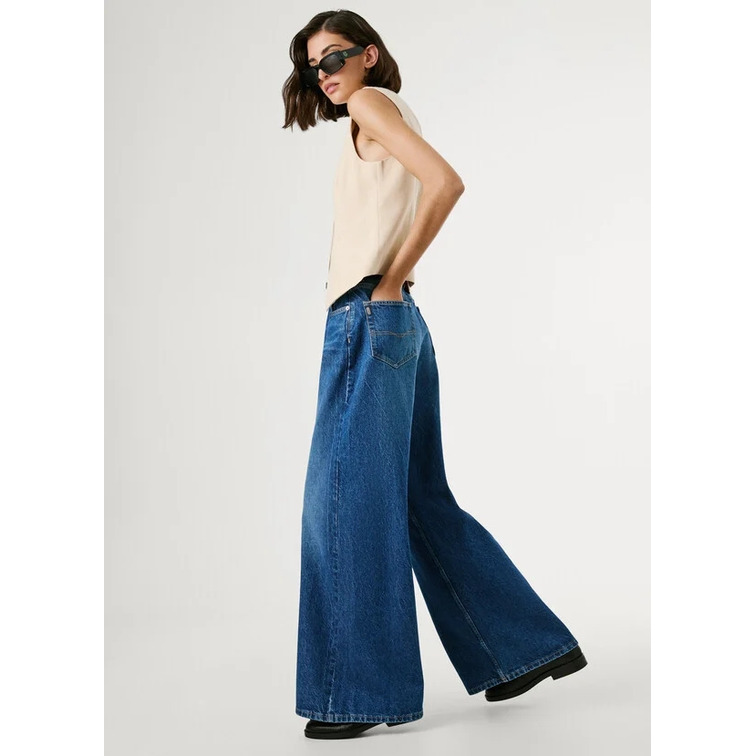 jeans femme  pepe jeans wide leg jeans uhw jaimy