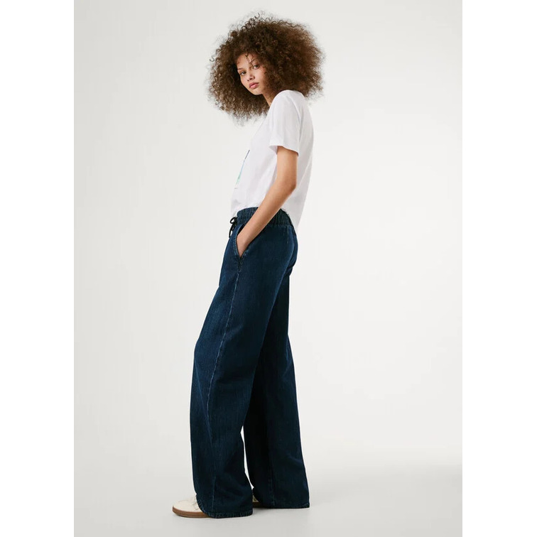 jeans femme  pepe jeans loose jogger mw eva