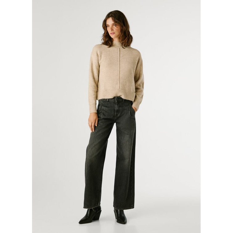 jeans femme  pepe jeans wide leg hw archive blk