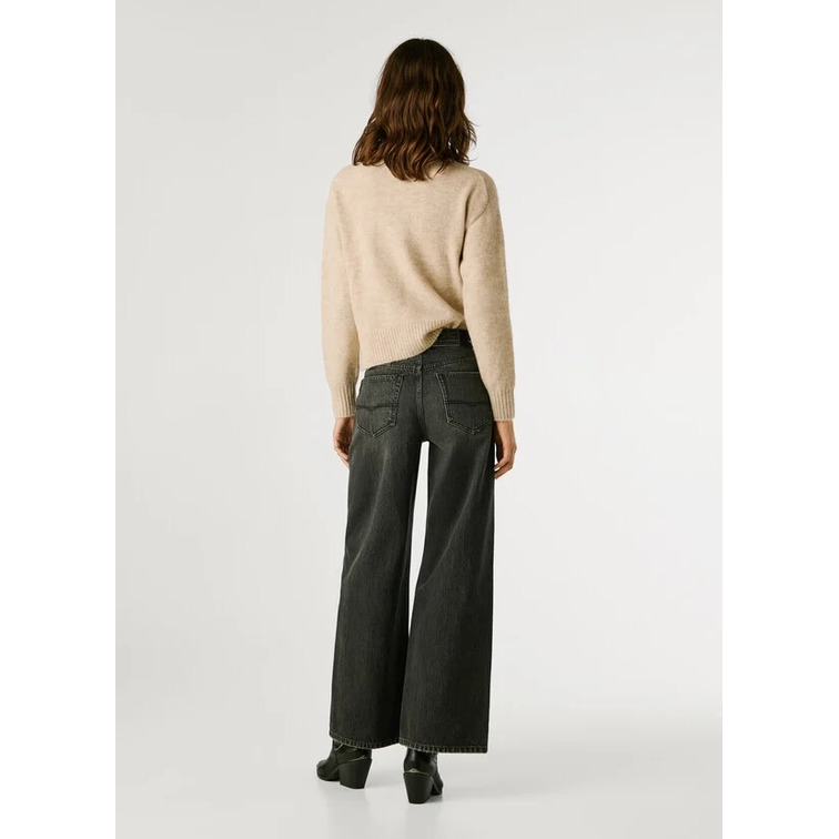 jeans femme  pepe jeans wide leg hw archive blk