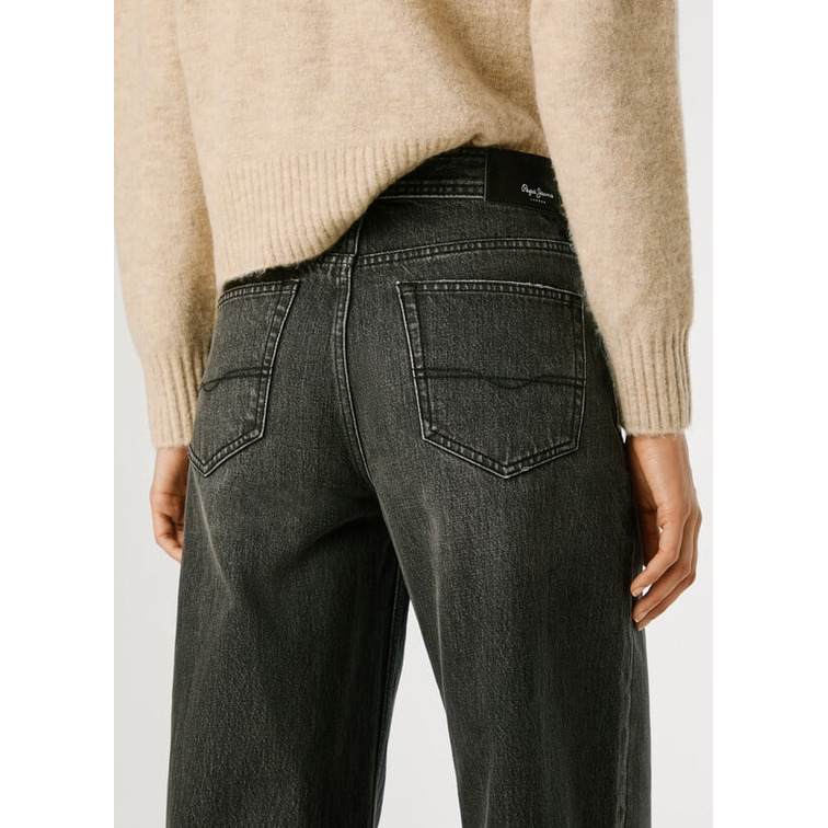 jeans femme  pepe jeans wide leg hw archive blk