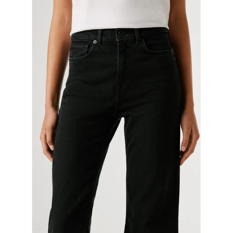 jeans femme  pepe jeans flare hw willa blk