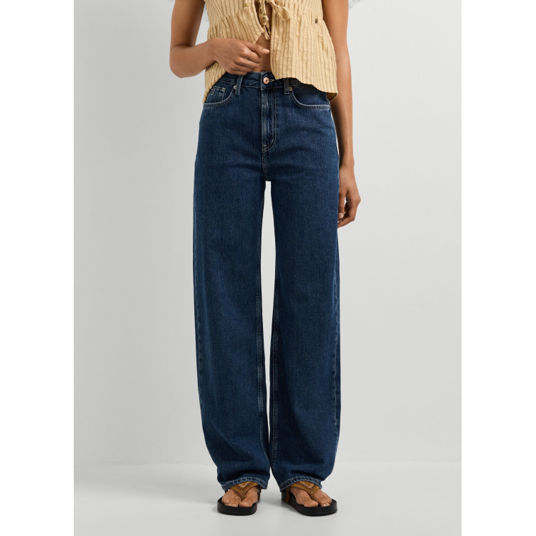 jeans femme  pepe jeans eden hw straight dark stonewas