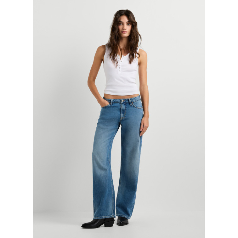 jeans femme  pepe jeans loose straight lw nicky