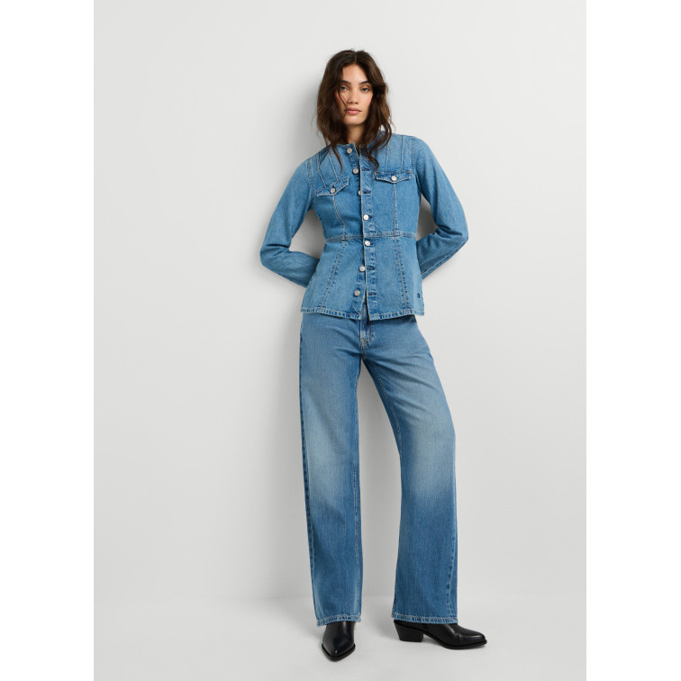 jeans femme  pepe jeans loose straight lw nicky
