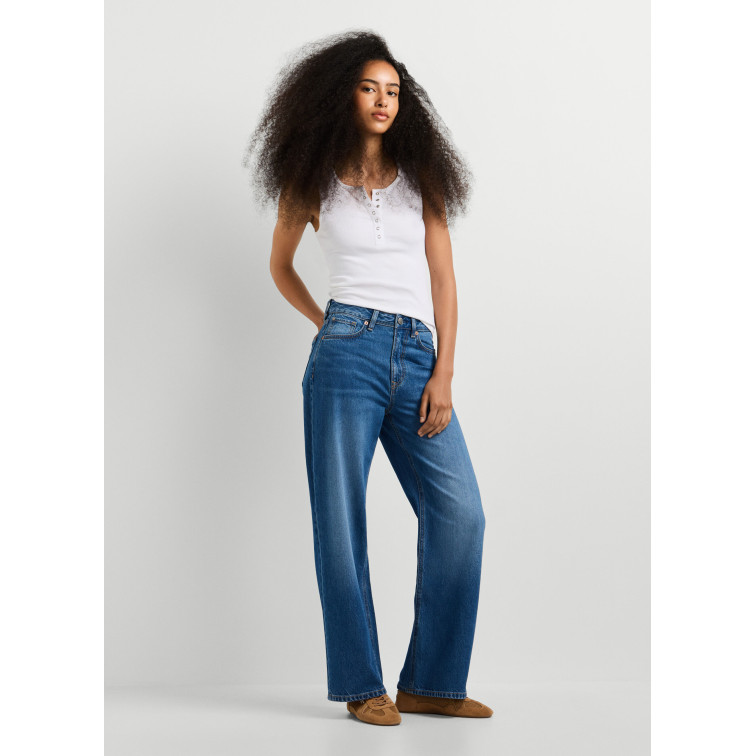jeans femme  pepe jeans straight jeans uhw lexa