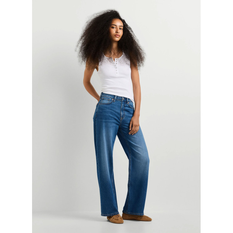 jeans femme  pepe jeans straight jeans uhw lexa
