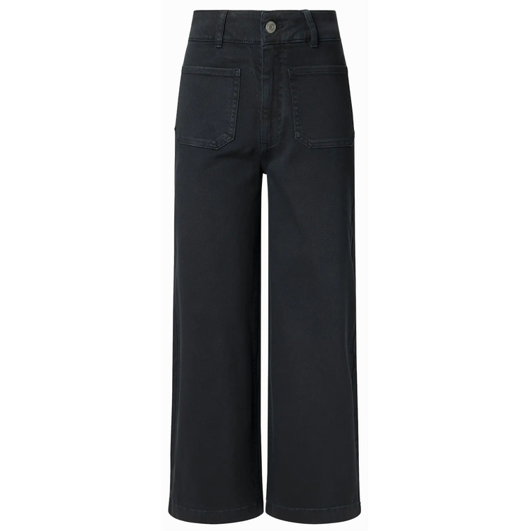 pantalon femme  pepe jeans high rise wide crop tania pock