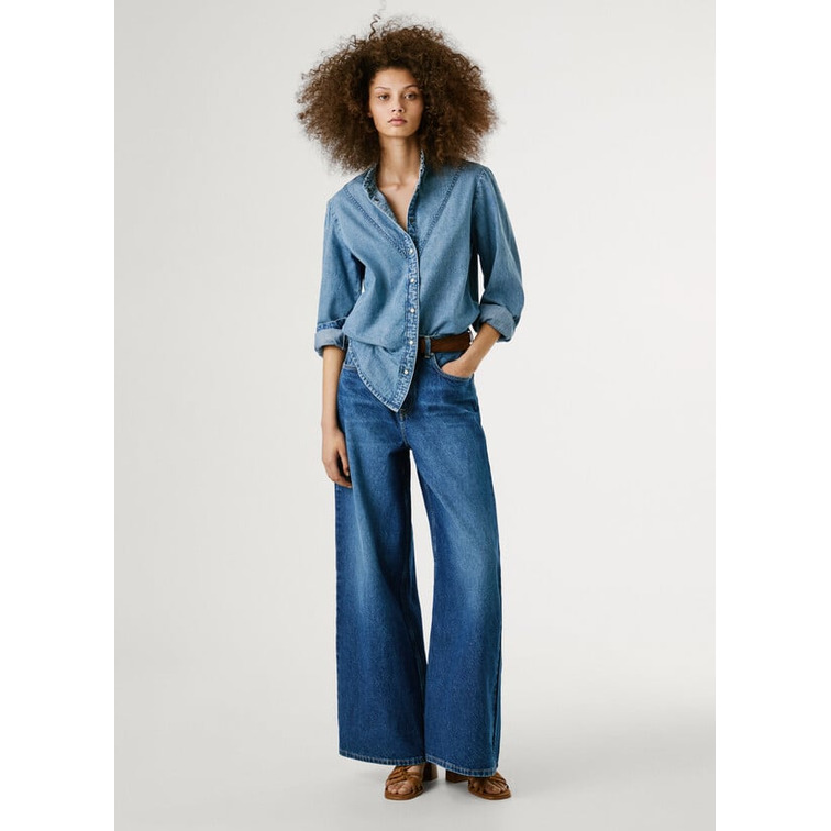 pôle femme  pepe jeans regular denim blouse