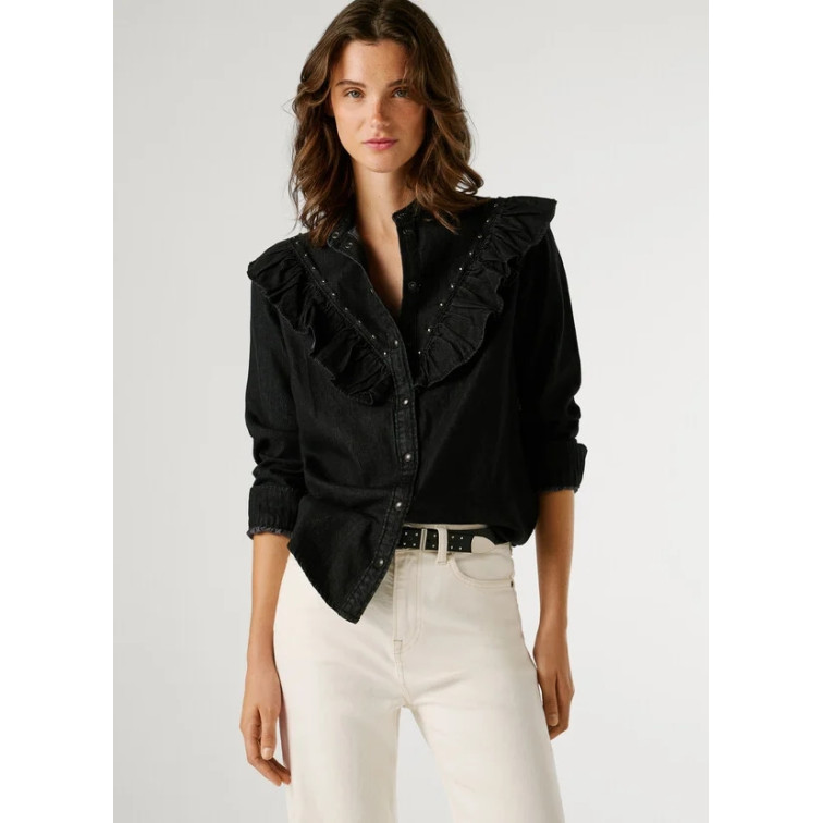 chemise femme  pepe jeans katia studs