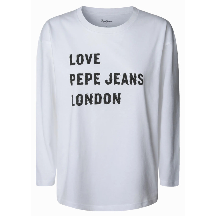 t-shirt femme  pepe jeans blanche
