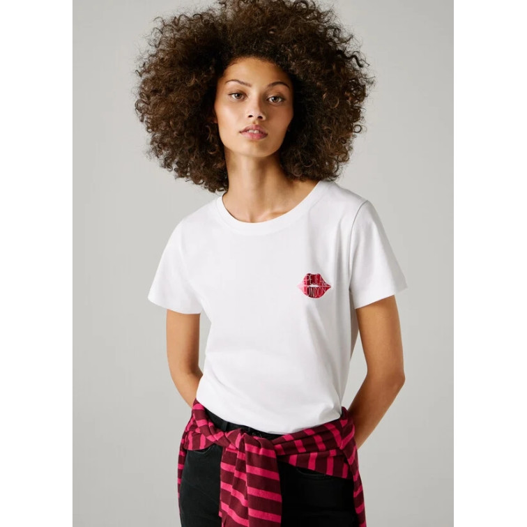 t-shirt femme  pepe jeans brule
