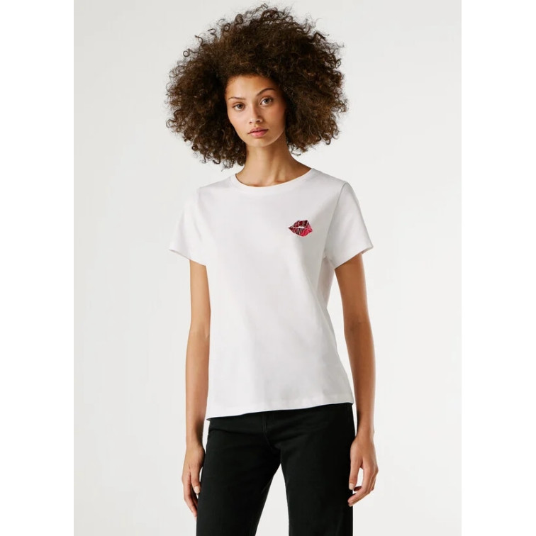 t-shirt femme  pepe jeans brule