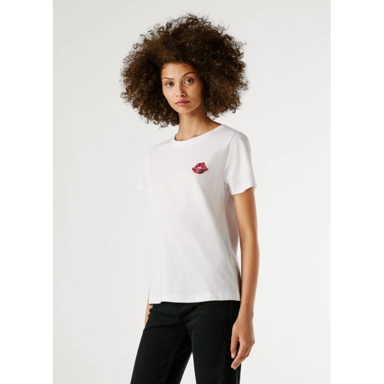 t-shirt femme  pepe jeans brule