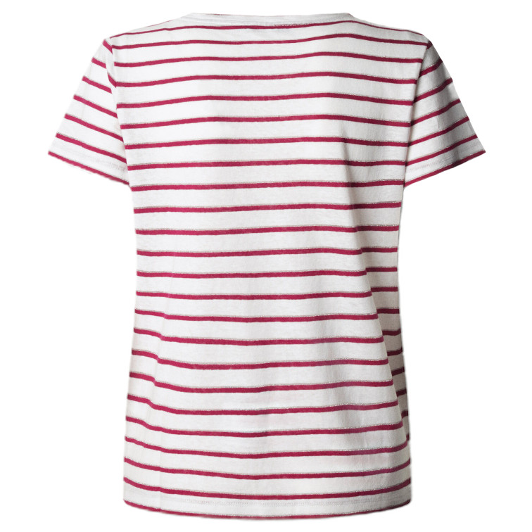t-shirt femme  pepe jeans megan v neck striped