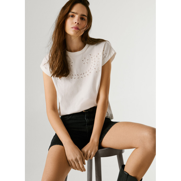 t-shirt femme  pepe jeans mina