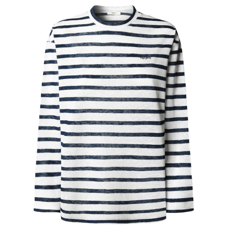 t-shirt femme  pepe jeans marlen striped