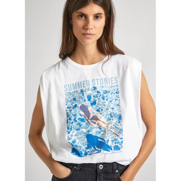 t-shirt femme  pepe jeans laenor