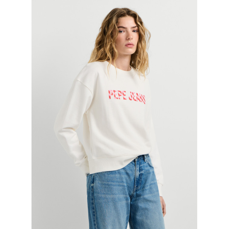 sweat-shirt femme  pepe jeans celeste