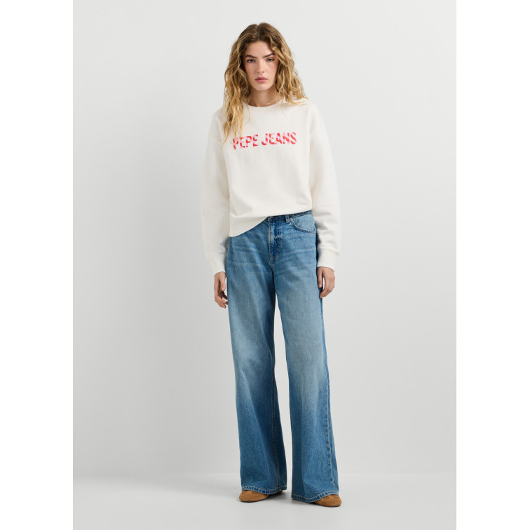 sweat-shirt femme  pepe jeans celeste