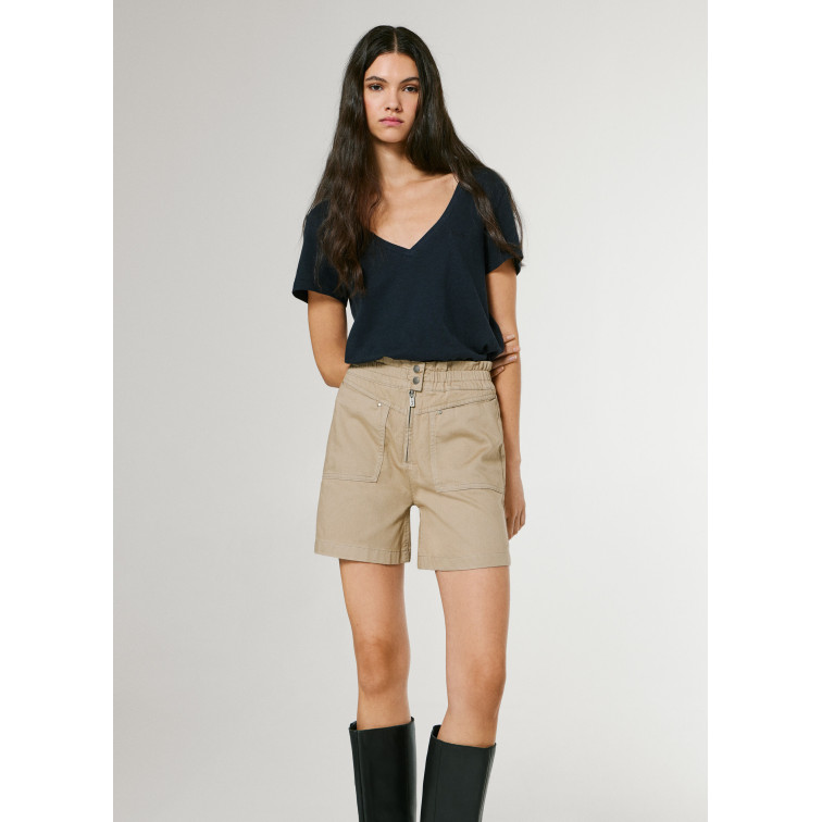 le short femme  pepe jeans crusade zipper short