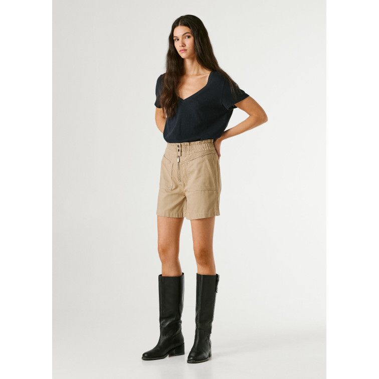 le short femme  pepe jeans crusade zipper short