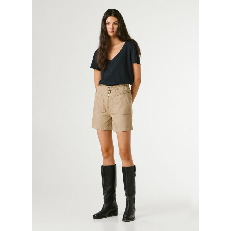 le short femme  pepe jeans crusade zipper short