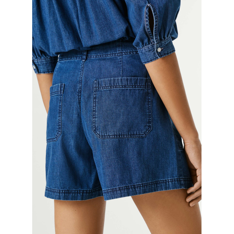 le short femme  pepe jeans relaxed short hw utility
