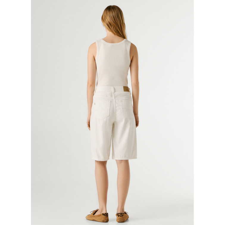 le short femme  pepe jeans relaxed bermuda uhw lexa