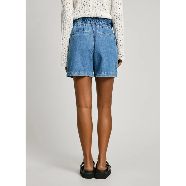 le short femme  pepe jeans a-line short uhw cinch