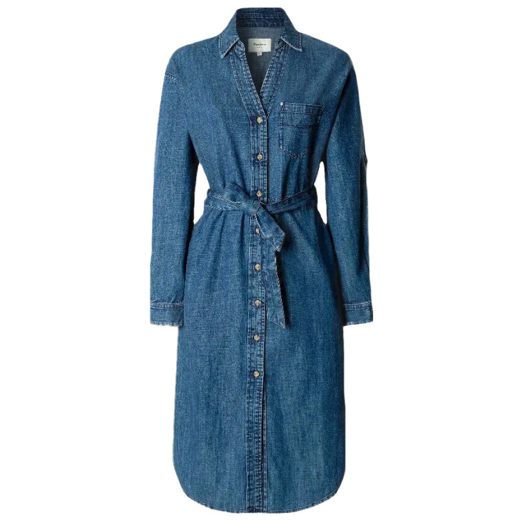 robe femme  pepe jeans angie classic shirt dress