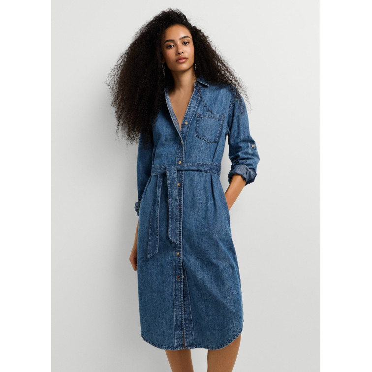 robe femme  pepe jeans angie classic shirt dress