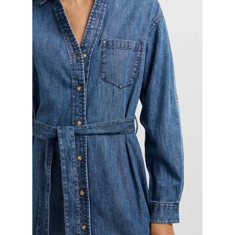 robe femme  pepe jeans angie classic shirt dress