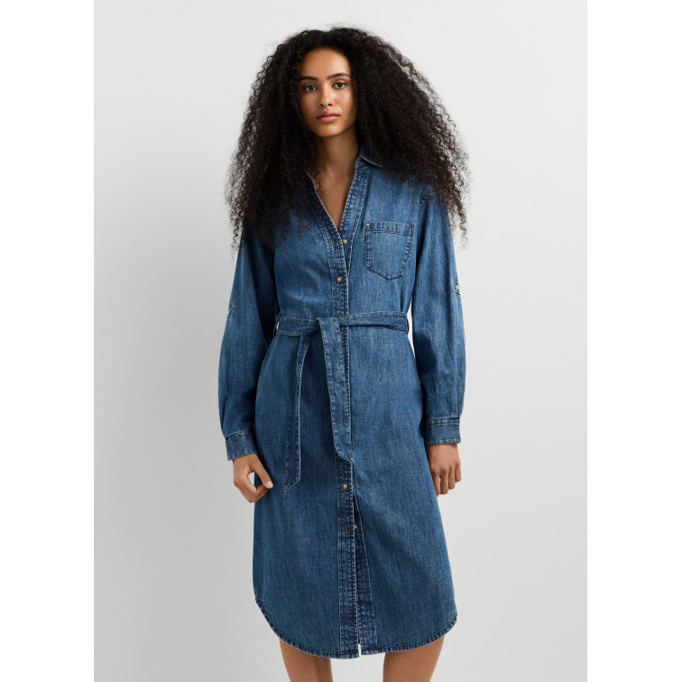 robe femme  pepe jeans angie classic shirt dress