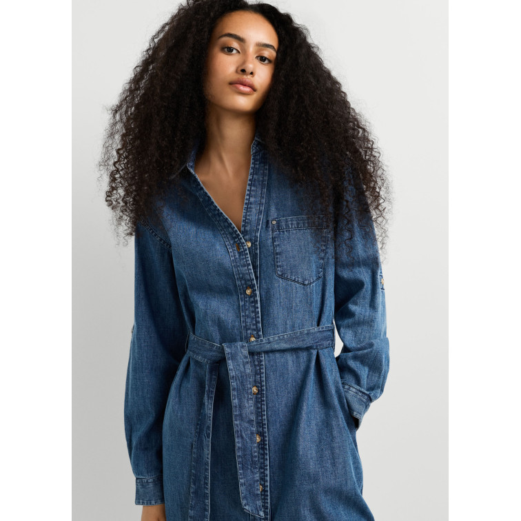 robe femme  pepe jeans angie classic shirt dress