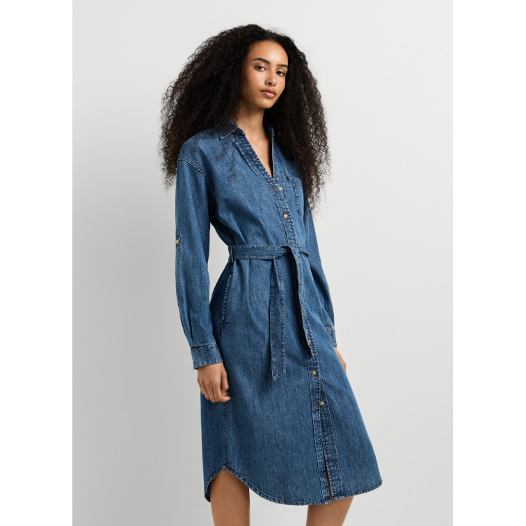 robe femme  pepe jeans angie classic shirt dress