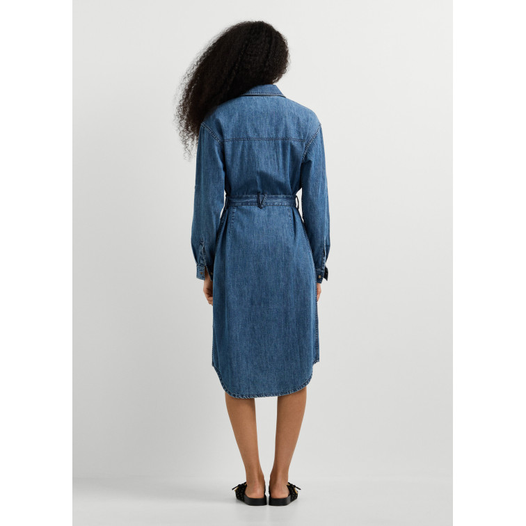 robe femme  pepe jeans angie classic shirt dress