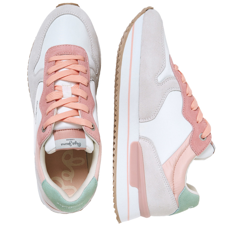 baskets combinées femme pepe jeans rusper