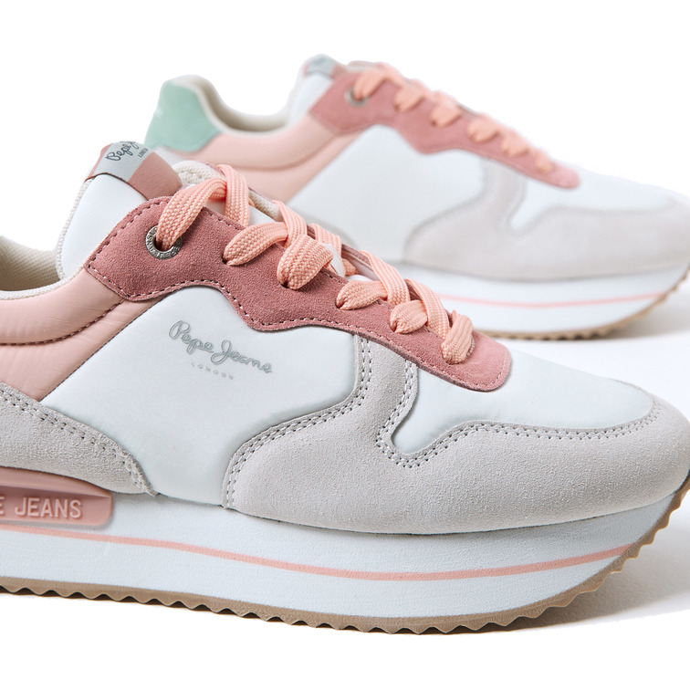 baskets combinées femme pepe jeans rusper