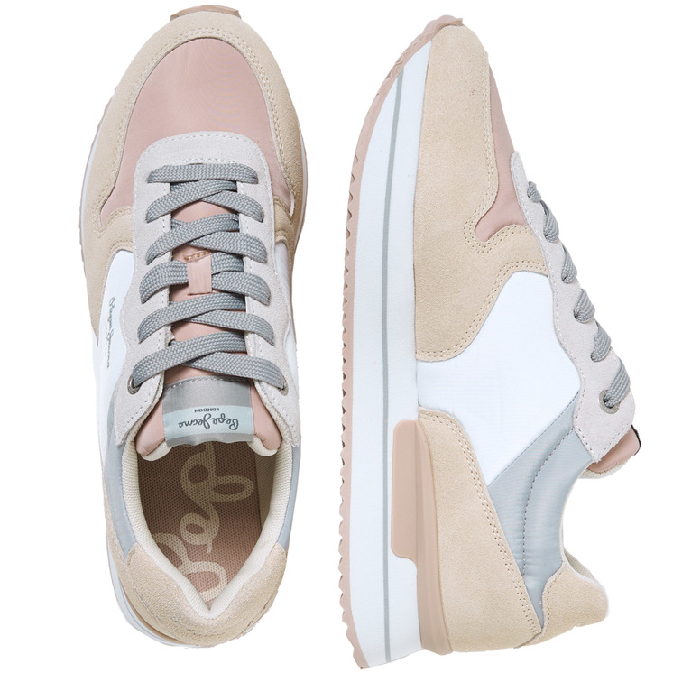 baskets combinées femme pepe jeans rusper
