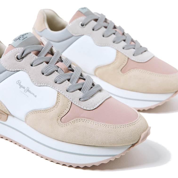 baskets combinées femme pepe jeans rusper