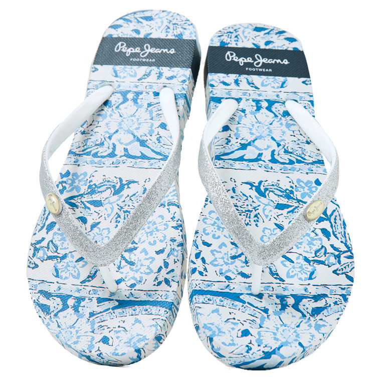 tongs imprimées femme pepe jeans rake