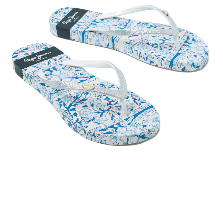 tongs imprimées femme pepe jeans rake