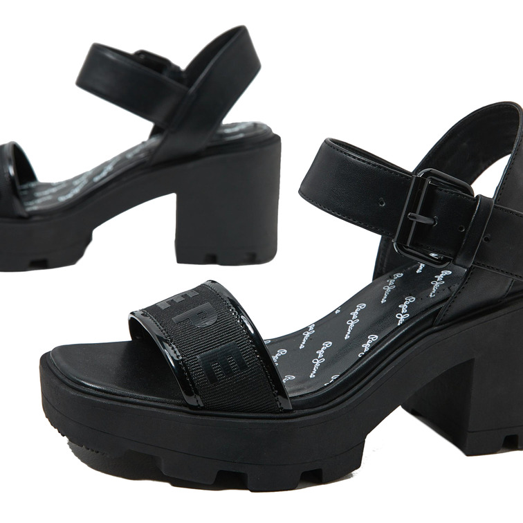 sandale femme  pepe jeans camelot logo