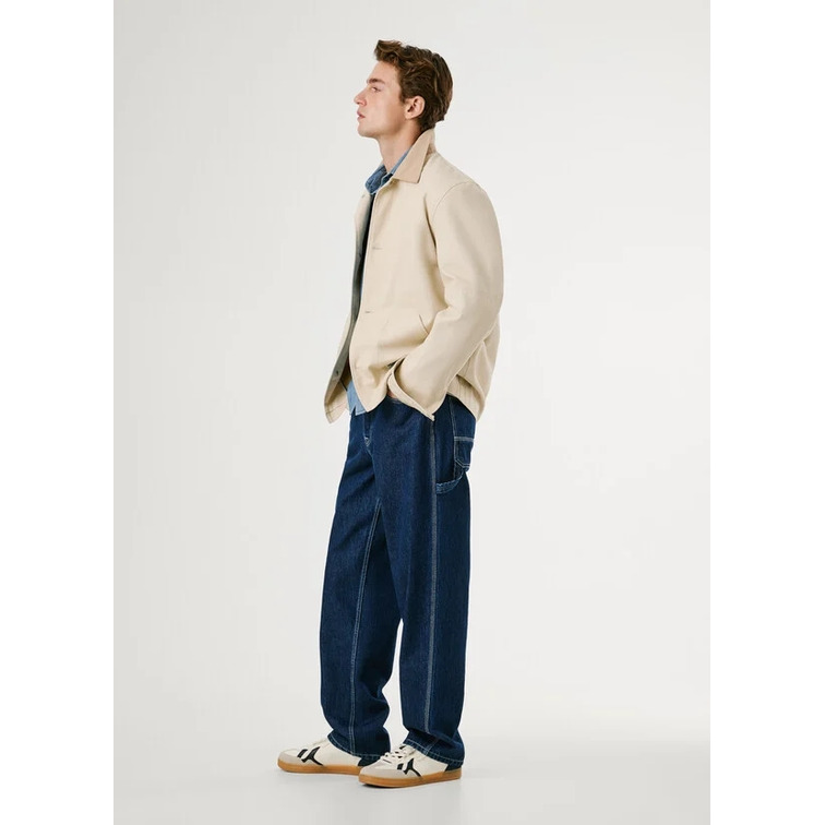 jeans homme  pepe jeans relaxed taper carpenter dk blu