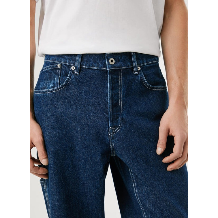 jeans homme  pepe jeans relaxed taper carpenter dk blu