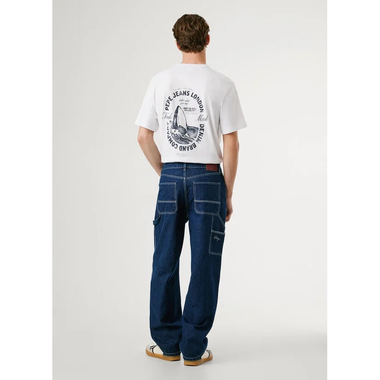 jeans homme  pepe jeans relaxed taper carpenter dk blu