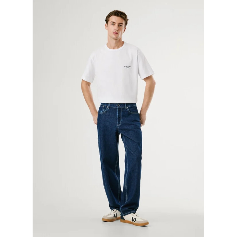 jeans homme  pepe jeans relaxed taper carpenter dk blu